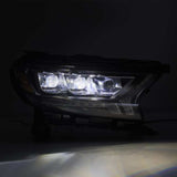 AlphaRex 19-21 Ford Ranger NOVA LED Proj Headlights Plank Style Black w/Activ Light/Seq Signal/DRL - 880124