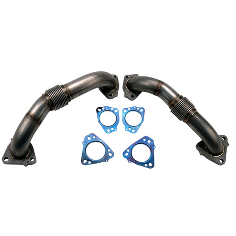 Wehrli 17-24 Chevrolet Duramax Billet Exhaust Manifold & Stainless Up Pipe Kit w/ Gaskets & Hardware - WCF100226