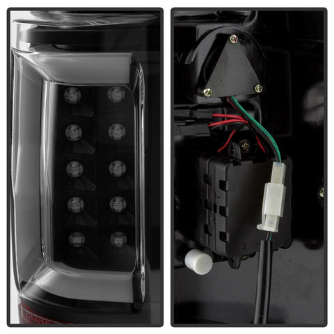 Spyder 04-08 Ford F-150 Projector Tail Lights - Light Bar DRL LED - Black ALT-YD-FF15004V2-LBLED-BK - 5084170