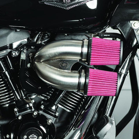 S&S Cycle 17-20 M8 Models Tuned Induction Air Cleaner Kit - Stainless Steel - 170-0565A
