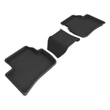 3D MAXpider 22-23 Toyota Corolla Cross AWD Kagu Black Floor Mats - Row 2 - L1TY29421509