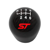 Ford Racing 13-17 Focus ST Black Carbon Fiber 6 Speed Shift Knob - M-7213-FSTCF