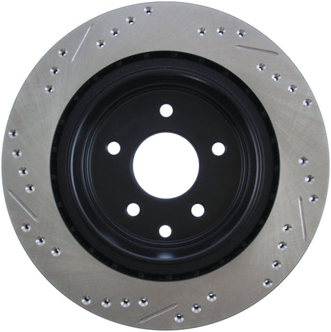 StopTech 06-07 350Z / 05-07 G35 / 06-07 G35X SportStop Slotted & Drilled Rear Left Rotor - 127.42088L