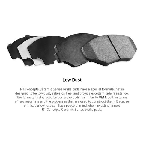 R1 03-08 Subaru Impreza Rear Ceramic Brake Pads - 2310-1004-00