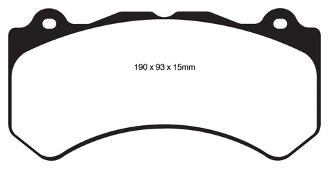 EBC 16+ Cadillac ATS-V 3.6 Twin Turbo Yellowstuff Front Brake Pads - DP41853R