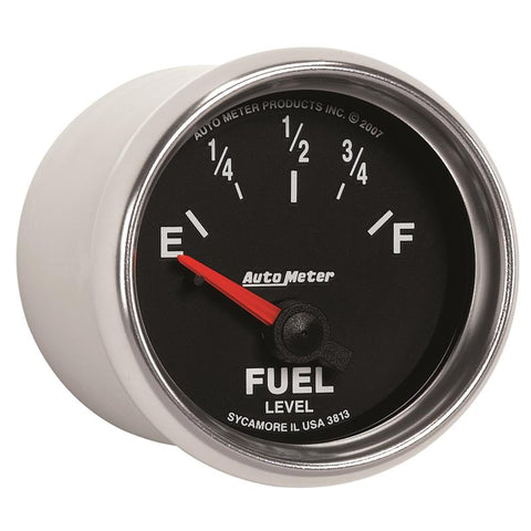 Autometer GS 52mm 0-90 ohms Short Sweep Electronic Fuel Level GM Gauge - 3813