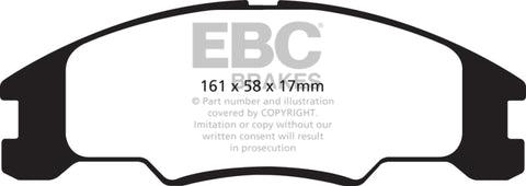 EBC 10-11 Ford Focus 1.6 Greenstuff Front Brake Pads - DP21822