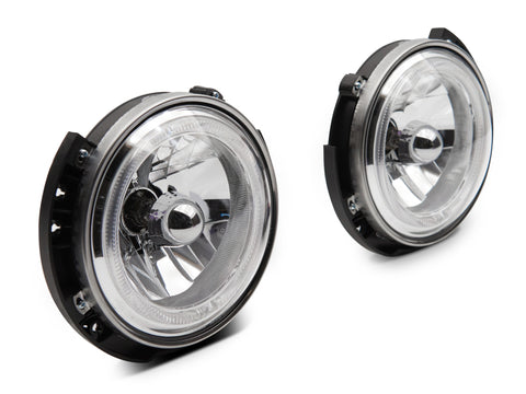 Raxiom 07-18 Jeep Wrangler JK LED Halo Headlights- Chrome Housing (Clear Lens) - J121871
