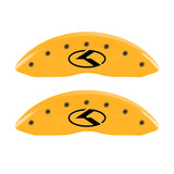 MGP 4 Caliper Covers Engraved Front & Rear Circle K/Kia Yellow finish black ch - 21183SCRKYL