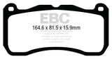EBC 13-14 Ford Mustang 5.8 Supercharged (GT500) Shelby Redstuff Front Brake Pads - DP33013C