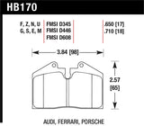 Hawk 89-94 Porsche 911 / 86-94 944 / 93 & 95 968 Front & Rear DTC-70 Race Brake Pads - HB170U.650