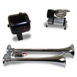 Kleinn Dual Chrome Horn Kit w/ 120 PSI Air Compressor / 0.5 gal Air Tank - HK2