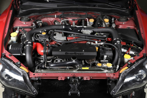 GrimmSpeed 2008-2014 Subaru STI Front Mount Intercooler Kit Black Core / Black Pipe - 090254