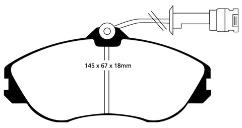 EBC 91-92 Audi 100 Quattro 2.3 (Girling) Yellowstuff Front Brake Pads - DP4711R