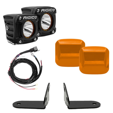 Rigid Industries 2017+ Polaris Pro R/Turbo R Revolve A-Pillar Light Kit - 41673