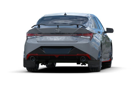 Rally Armor 22-23 Hyundai Elantra N & N Line Black UR Mud Flap w/Light Blue Logo - MF79-UR-BLK-PBL