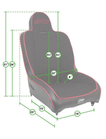 PRP Premier Low Back Suspension Seat - Rear - A100812