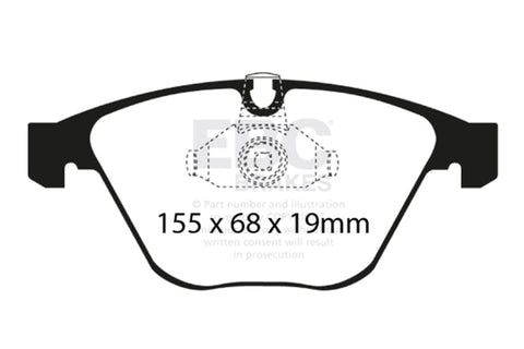 EBC 08-10 BMW M3 4.0 (E90) Yellowstuff Front Brake Pads - DP41449R