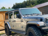 EGR 2018 Jeep Wrangler JL SlimLine In-Channel WindowVisors Set of 4 - Matte Black - 575255