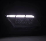 AlphaRex 10-12 Ford Mustang NOVA-Series LED Projector Headlights Blk w/Activ Light & Seq.Sig /SB DRL - 880489