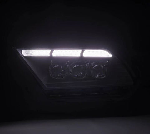 AlphaRex 10-12 Ford Mustang NOVA-Series LED Projector Headlights Blk w/Activ Light & Seq.Sig /SB DRL - 880489