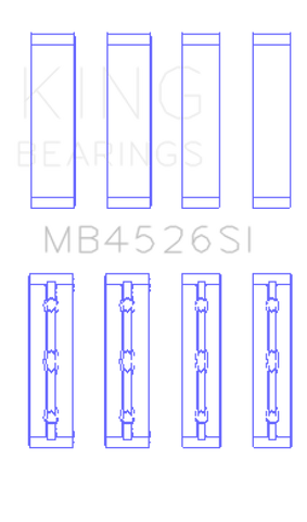 King Engine Bearings Toyota 1GR-FE (Size STD) Crankshaft Main Bearing Set - MB4526SI