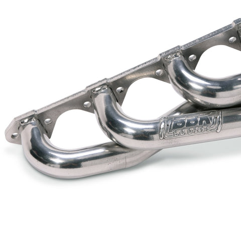 BBK 79-93 Mustang 351 Swap Shorty Unequal Length Exhaust Headers - 1-5/8 Silver Ceramic - 15110