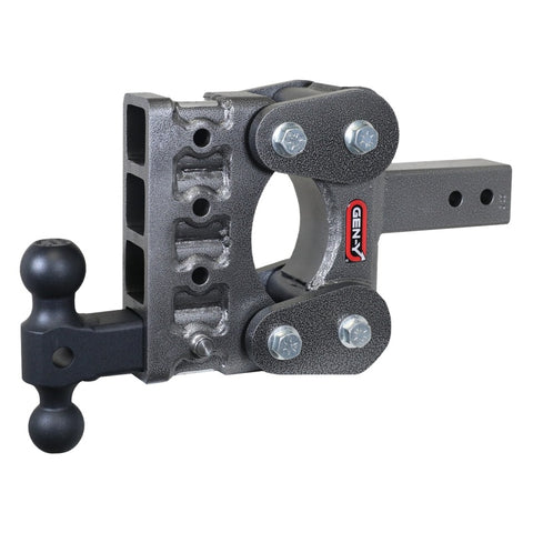 Gen-Y The Boss Torsion-Flex 2.5in Shank 5in Drop 1.1K TW 10K Hitch w/GH-031 Dual-Ball - GH-2314