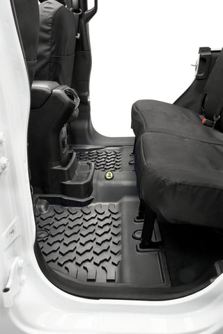 Bestop 18-26 Jeep Wrangler JL 4-Door Exc. 4Xe Rear Floor Mats (Black) - 51515-01