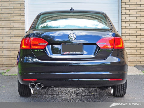 AWE Tuning MK6 Jetta TDI Touring Edition Exhaust - Silver Tips - 3015-22030