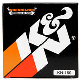 K&N Oil Filter for 2005-2014 BMW K1200 GT/R/RS/S/ K1300 GT/R/S/ R1200 GS/R/RT S1000RR - KN-160