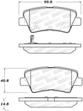 StopTech 12-17 Hyundai Accent / 13-16 Kia Optima Street Performance Rear Brake Pads - 308.15440