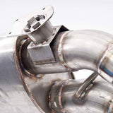 Stainless Works 2016+ Chevy Camaro SS 3in Redline Factory Connect Axle Back w/Valve & 4in Quad Tips - CA16RVMKSFCR