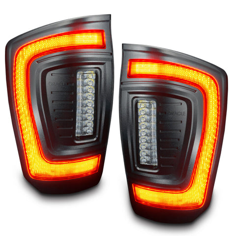 Oracle Lighting 16-23 Gen 3 Toyota Tacoma Black Series Flush Style LED Tail Lights - 5911-504-T