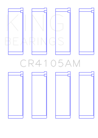 King Engine Bearings Mazda FS-DE L4/FP L4/FS L4  DOHC 16 Valve (Size +0.75) Rod Bearing Set - CR4105AM0.75