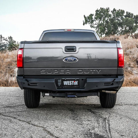 Westin 11-16 Ford F-250/350/450/550 Super Duty Pro-Series Rear Bumper - Textured Black - 58-421205