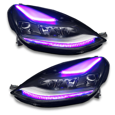 Oracle 2021+ Tesla Model 3 Dynamic ColorSHIFT Headlight DRL Upgrade Kit - 1473-332