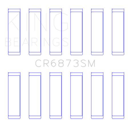 King Engine Bearings Toyota 2Gr-Fe/3Gr-Fe (Size +0.25mm) Connecting Rod Bearing Set - CR6873SM0.25