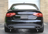 AWE Tuning Audi B8 A4 Touring Edition Exhaust - Quad Tip Polished Silver Tips - Does Not Fit Cabrio - 3015-42018