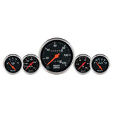 AutoMeter Gauge Kit 5 Pc. 3-1/8in. & 2-1/16in. Mech. Speedo. Wtmp & Oilp Designer Blk - 1411