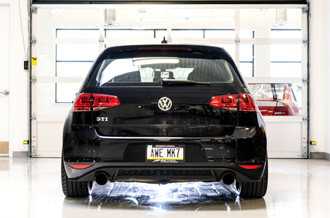 AWE Tuning VW MK7 GTI Touring Edition Exhaust - Diamond Black Tips - 3015-33050