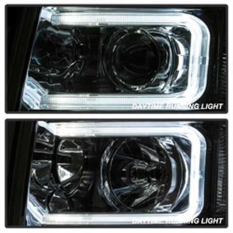xTune Chevy Silverado 1500/2500/3500 07-13 Halo Projector Headlights Chrome PRO-JH-CS07-LED-C - 9027802