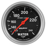 Autometer Sport-Comp 2-5/8in 120-240 F Mechanical Water Temp Gauge 12ft Tubing - 3433