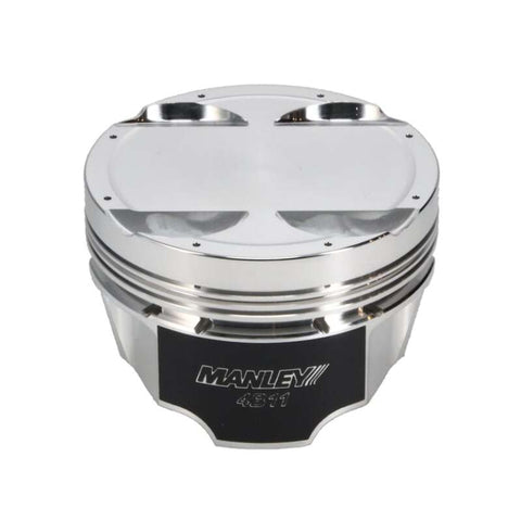 Manley Mitsubishi 4B11 86.5mm Bore 10.0:1 CR -3.5cc Dish Turbo Tuff Piston Set w/ Rings - 624305CE-4
