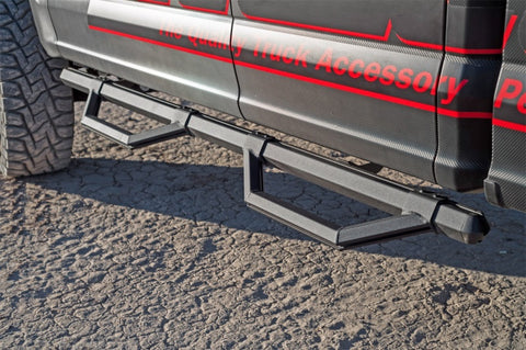 Dee Zee 99-23 Chevrolet/GMC/Dodge/Ford Full Size Truck Hex Series - Reg Cab Side Steps (Txt Blk) - DZ66301TB