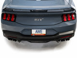 AWE 2024 Ford Mustang GT Fastback S650 RWD Track Edition Cat-Back Exhaust w/ Quad Chrome Silver Tips - 3020-42650