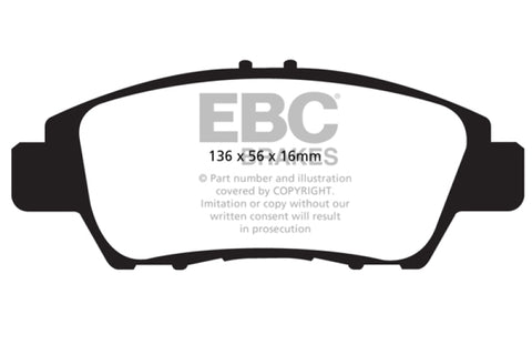 EBC 10+ Honda CR-Z 1.5 Hybrid Ultimax2 Front Brake Pads - UD1394