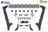 Stage Series Windshield Bracket Kit for 07-18 Jeep JK Wrangler (No Lights) - DD7223P