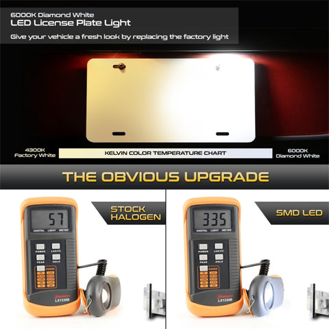 xTune 01-15 Honda Civic LED License Plate Bulb Assembly White 5500K LAC-LP-HA03 - Pair - 9044991