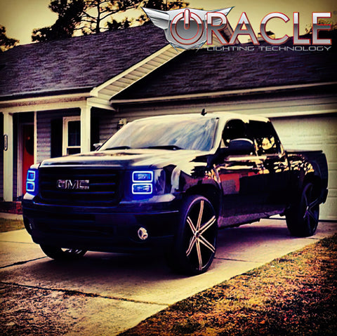 Oracle GMC Sierra 07-13 LED Halo Kit (New Square Ring Design) - White - 2629-001